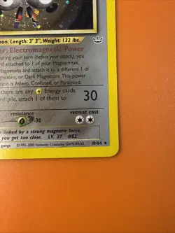 Pokemon TCG Magneton 10/64 Neo Revelation Holo Swirl Free US Shipping! - Image 4