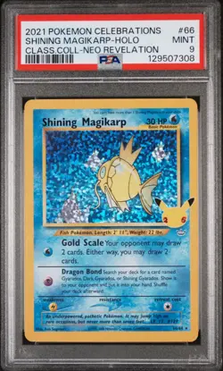 2021 POKEMON CELEBRATIONS CLASSIC COLLECTION #66 SHINING MAGIKARP-HOLO PSA 9 - Image 1