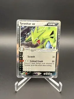 2004 Pokemon TCG Tyranitar EX 17/17 Holo Pop Series Swirl - Image 1