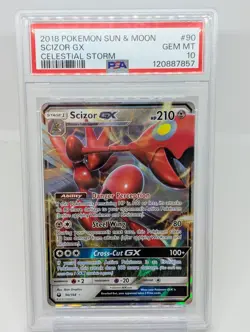 Pokemon Scizor GX Celestial Storm #90 PSA 10 Gem Mint 2018 - Image 2