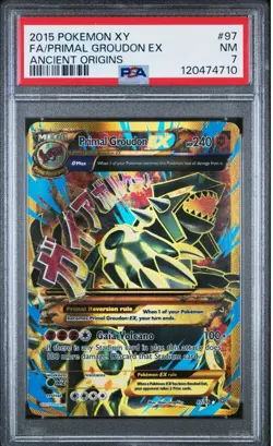 Pokemon Primal Groudon EX Ultra Rare 97/98 XY Ancient Origins Psa 7 - Image 1