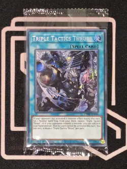 CH01-EN030 Triple Tactics Thrust Alt Art Secret Rare 1st Ed YUGIOH - Image 1
