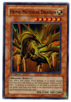 Yugioh TCG Prime Material Dragon PTDN-EN087 Phantom Darkness 1st Edition - Image 1