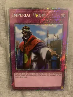 PRE-SALE YUGIOH x1 RA03-EN IMPERIAL ORDER - PLATINUM 1st EDITION - Image 1