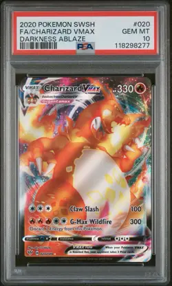 Pokemon TCG Charizard VMAX Darkness Ablaze Holo Ultra Rare Card PSA 10 - Image 3