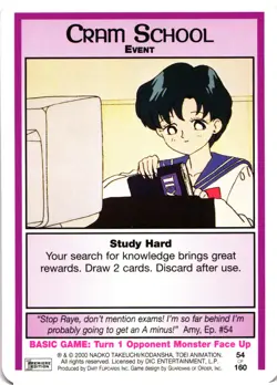 Sailor Moon CCG Premier Edition Cram School Event Trading Card - Image 1