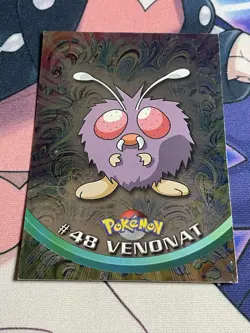 Venonat 48 Topps Series 1 Holo Foil Pokemon Card Blue Logo - Image 1