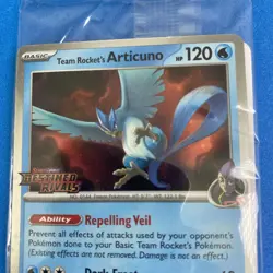 Pokemon TCG Card Team Rockets Articuno 051/182 Destined Rivals Stamped - Sealed - Image 4
