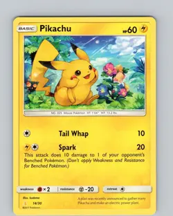 Pokemon TCG Pikachu S&M Trainer Kit: Alolan Raichu 14/30 Regular Common Card NM - Image 1