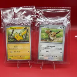 Pokemon Together Pikachu & Eevee Stamped PC Sealed Card Promos 025/165 133/165 - Image 1