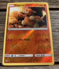 Magmar 10/68 Hidden Fates 2019 Reverse Holo Foil Uncommon Pokemon TCG Card - Image 1