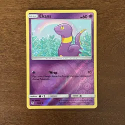Ekans Reverse Holo 25/68 LP Hidden Fates 2019 Pokemon Card - Image 1