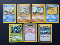 Pokemon TCG - BASE Set - 7-Card - COMMON / Trainer Lot #19 - WOTC - Vintage - LP - Image 1