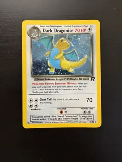 Dark Dragonite 5/82 Holo Rare Team Rocket Pokemon Card LP No Creases - Image 1