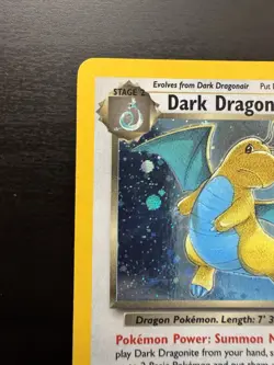 Dark Dragonite 5/82 Holo Rare Team Rocket Pokemon Card LP No Creases - Image 2