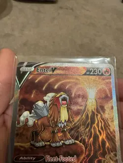 Entei v Galarian Gallery Crown Zenith Holo Pokemon TCG Card GG36/GG70 - Image 2