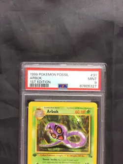 Pokemon Cards: Fossil 1st Edition Uncommon: Arbok 31/62 PSA 9 - Image 3