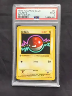 Pokemon Cards: Base Set 1st Edition Common: Voltorb 67/102 PSA 9 - Image 2