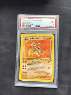 Pokemon Cards: Fossil 1st Edition Rare: Kabutops 24/62 PSA 9 - Image 1