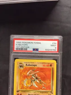 Pokemon Cards: Fossil 1st Edition Rare: Kabutops 24/62 PSA 9 - Image 3