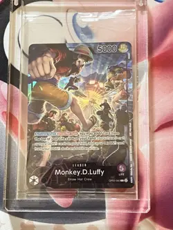 Monkey D Luffy PSA Magazine One Piece Foil Promo Card OP05-060 SEALED English - Image 1