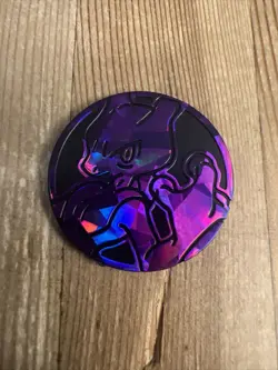 Pokemon Trading Card Game - Purple Mewtwo Holographic Coin Cracked Ice - Image 1