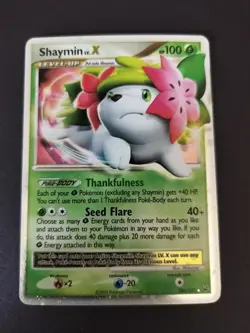 Shaymin LV.X Land Forme 126/127 Platinum Holo LP Rare Pokemon Card TCG - Image 3
