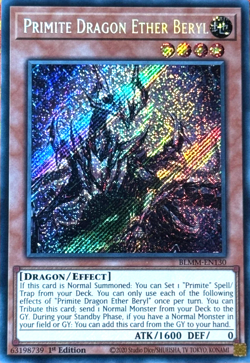 PRIMITE DRAGON ETHER BERYL - SECRET RARE 1ST EDITION BLMM-EN130 YuGiOh TCG Card - Image 1