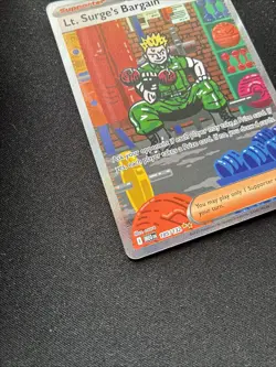 Pokemon Mega Evolution Lt. Surge’s Bargain Rare Holo Card Near Mint - Image 3