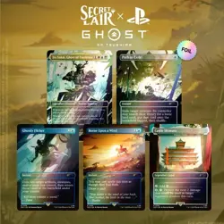 Magic The Gathering Secret Lair x Playstation Ghost of Tsushima FOIL PRESALE - Image 1