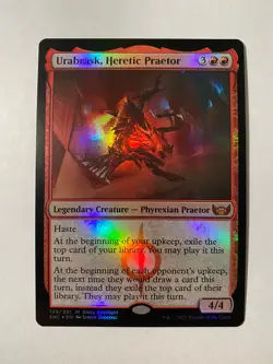 X1 MTG Urabrask, Heretic Praetor Streets of New Capenna 360 Foil Mythic NM 129 - Image 1