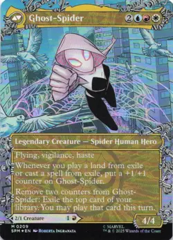 MTG Gwen Stacy (0209) (Borderless) (209) | NM Foil | Spider-Man {SPM} - Image 3