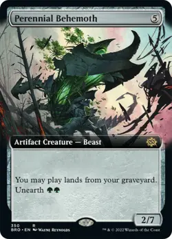 Perennial Behemoth - Foil - Extended Art, The Brothers' War, Near Mint x 1 MTG - Image 1