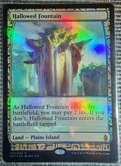 2015 MTG Battle For Zendikar Hallowed Fountain 006/045 Foil NM - Image 1