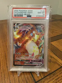 2020 POKEMON SWORD & SHIELD DARKNESS ABLAZE #020 FULL ART/CHARIZARD VMAX PSA 10 - Image 1