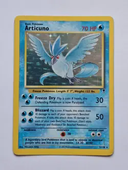 Articuno 2/110 Legendary Collection Holo Pokemon Card WOTC 2002 - Played - Image 1