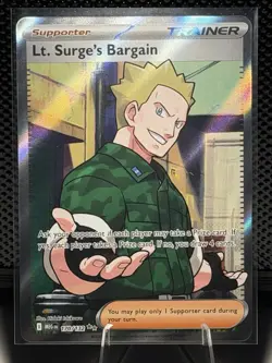 Lt. Surge's Bargain 170/132 Ultra Rare Full Art Pokemon Mega Evolution - Image 1