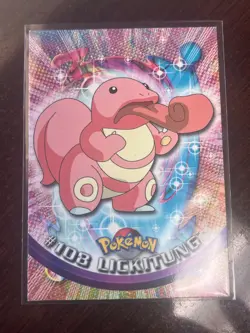 LICKITUNG #108 Non-Holo 1999 Topps Pokemon Tv Animation Edition BLUE LABEL - Image 1