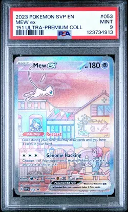2023 POKEMON SVP EN-SV BLACK STAR PROMO 151 ULTRA-PREM COLL #053 MEW EX PSA 9 - Image 1
