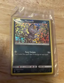Factory Sealed Alolan Meowth Holographic 8/12 McDonald's Promo 2017 Pokemon - Image 1