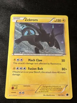 Pokemon TCG - Zekrom 39/116 - Vintage Holo Rare - B&W Plasma Freeze LP - Image 1