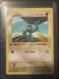 Pokemon TCG Machop Base Set Shadowless Common First Edition - Image 1