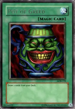 Yugioh: Pot Of Greed - LOB-119 - Rare - Unlimited - Image 1