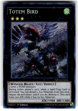 Near Mint Yugioh Totem Bird MP14-EN056 Secret Rare 1st Edition NM - Image 1