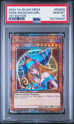2024 YU-GI-OH! MP24-25TH ANV TIN: DUELING MIRRORS DARK MAGICIAN GIRL PSA 10 - Image 1
