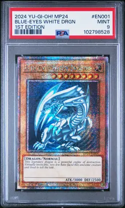 2024 YU-GI-OH! MP24-25TH ANV TIN: DUELING MIRRORS BLUE-EYES WHITE DRAGON PSA 9 - Image 1