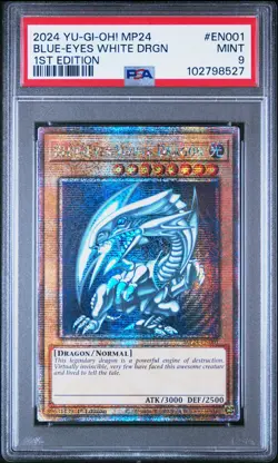 2024 YU-GI-OH! MP24-25TH ANV TIN: DUELING MIRRORS BLUE-EYES WHITE DRAGON PSA 9 - Image 1