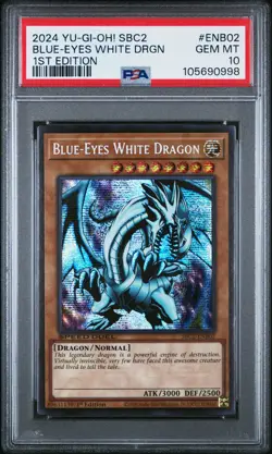 2024 YU-GI-OH! SBC2-SPEED DUEL BATTLE CITY FINALS BLUE-EYES WHITE DRAGON PSA 10 - Image 1