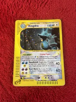 Kingdra 148/147 Aquapolis Holo E Reader Crystal Pokemon Card Played Wotc - Image 1