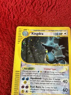 Kingdra 148/147 Aquapolis Holo E Reader Crystal Pokemon Card Played Wotc - Image 3